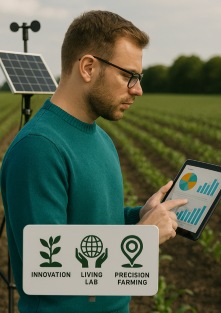 Agri-Digital Growth - Interreg CENTRAL EUROPE; Living Labs AI illustration